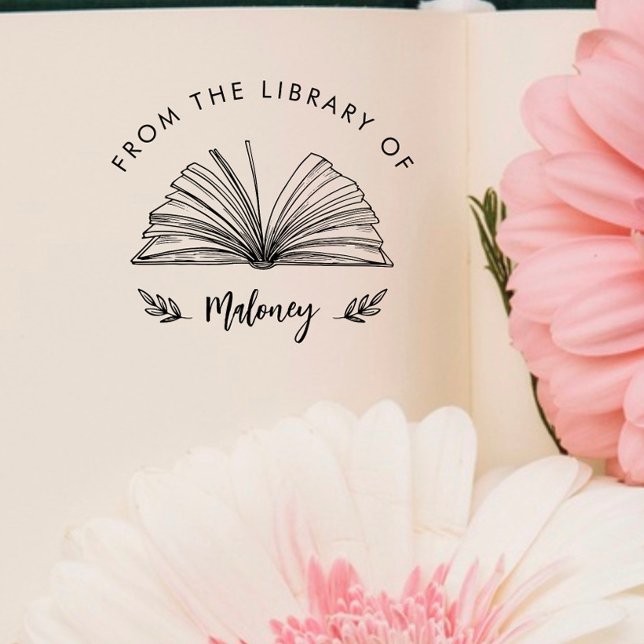 Sello De Caucho Elegant Classic Script From the Library Of Custom  (Subido por el creador)