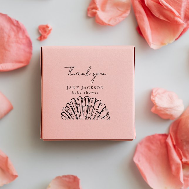 Sello De Caucho Elegant Custom Scallop Shell Baby Shower  (Subido por el creador)