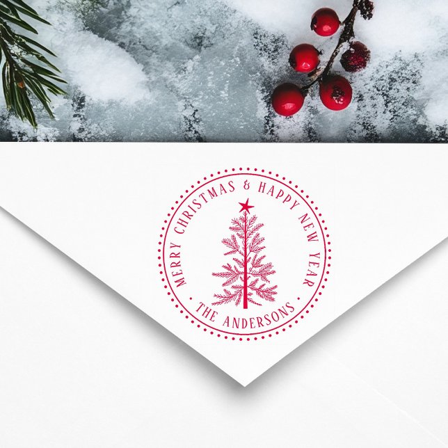 Sello De Caucho Elegant Merry Christmas & Happy New Year  (Subido por el creador)