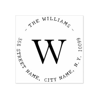 Sello De Caucho Élégant Nom de Famille Simple