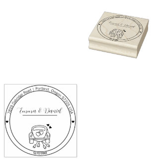 Sello De Caucho Elegant Script Wedding Return Address Stamp