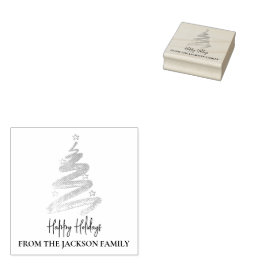 Sello De Caucho Elegante árbol de Navidad