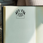 Sello De Caucho Elegante Arco De Verdor Este Libro Pertenece A<br><div class="desc">Sello de placa de biblioteca verde para sus libros. Este libro pertenece a un sello con una fuente elegante y un arco verde.</div>
