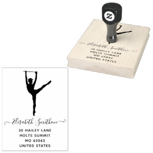 Sello De Caucho Elegante bailarina moderna y sencilla Stationery p