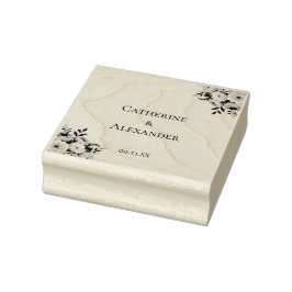 Sello De Caucho Elegante Boda de Boho Rústico Floral