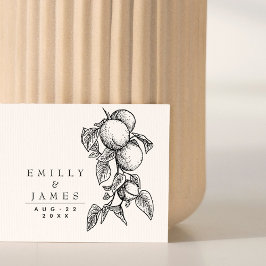 Sello De Caucho Elegante Boda de Naranjas botánicos clásicos