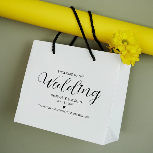 Sello De Caucho Elegante Boda de script Personalizado Bag (Subido por el creador)