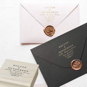 Sello De Caucho Elegante Boda de Wreath Floral Glitz Gold