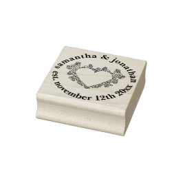 Sello De Caucho Elegante Boda del corazón de Mandala