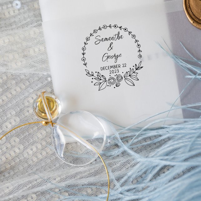 Sello De Caucho Elegante Boda Salva la Fecha (Subido por el creador)