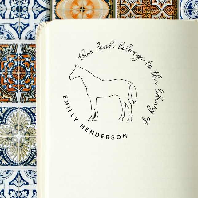 Sello De Caucho Elegante Caballo De La Biblioteca De Guiones (Subido por el creador)