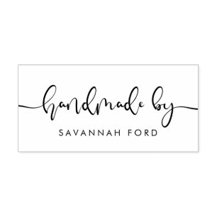 Sello De Caucho Elegante caligrafía hecha a mano por