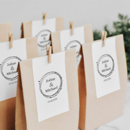 Sello De Caucho Elegante, Círculo, Bodas