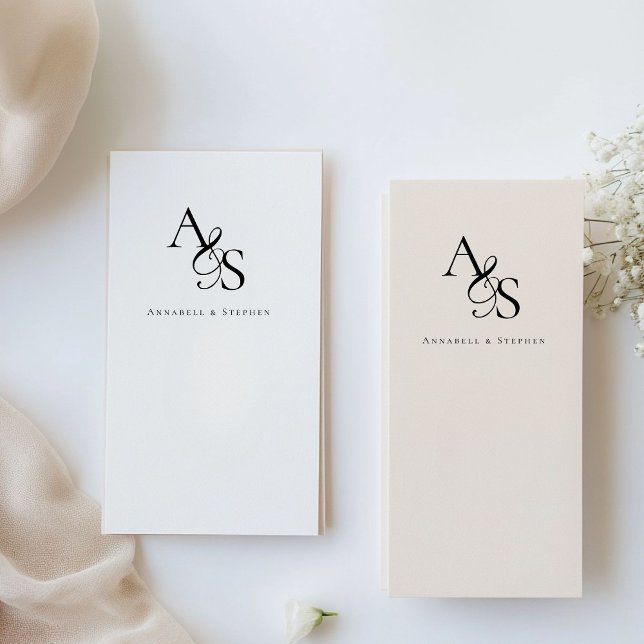 Sello De Caucho Elegante, clásico, monograma, Boda (Personalized, Elegant, Classic, Monogram, Wedding Rubber Stamp.)