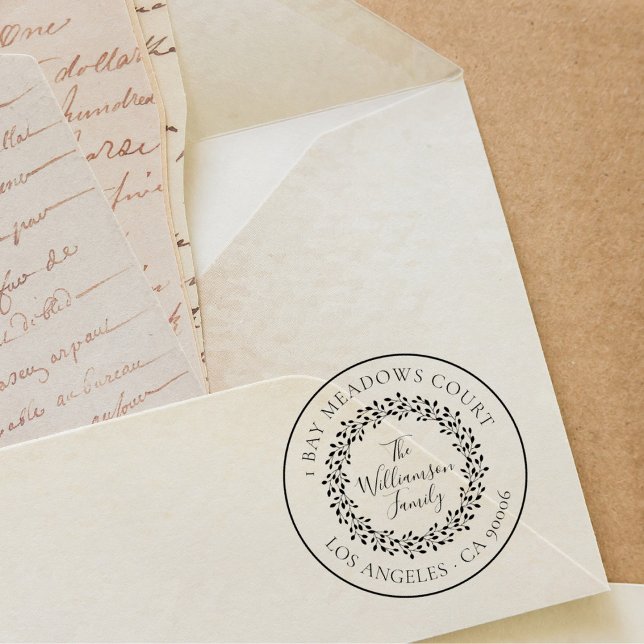 Sello De Caucho Elegante dirección botánica clásica de la familia  (Subido por el creador)