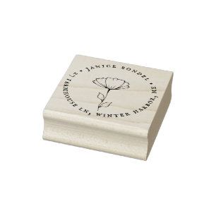 Sello De Caucho Elegante Dirección de devolución de letra vintage 