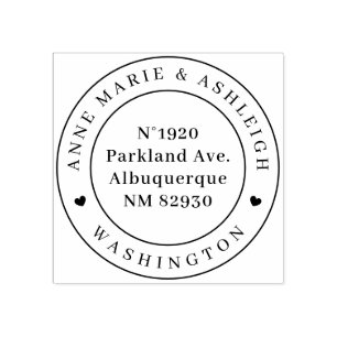 Sello De Caucho Elegante dirección de devolución de nombres de Bod