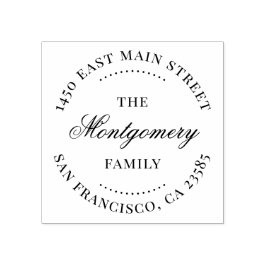 Sello De Caucho Elegante dirección de retorno de redondeo de guión