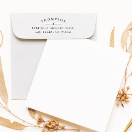 Sello De Caucho Elegante dirección Personalizado de retorno famili