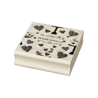 Sello De Caucho elegante ducha de novia de estilo shabby