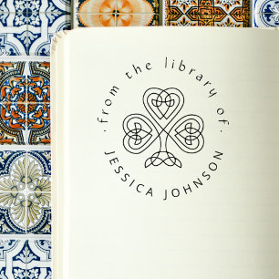 Sello De Caucho Elegante libro de biblioteca de Personalizados de