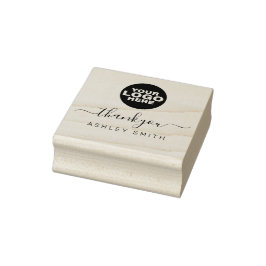 Sello De Caucho Elegante logo comercial Personalizado Gracias Estr