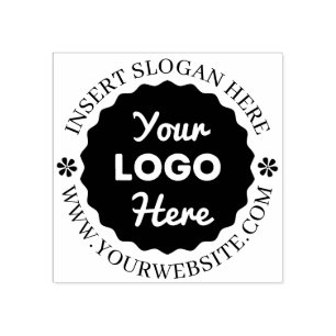 Sello De Caucho Elegante logotipo de empresa Personalizado redondo