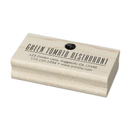 Sello De Caucho Elegante nombre largo logotipo personalizado direc
