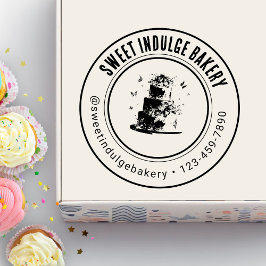 Sello De Caucho Elegante Personalizado Logotipo Panadería