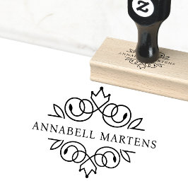 Sello De Caucho Elegante, real