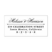 Elegante Script Boda Nombres Dirección de devoluci