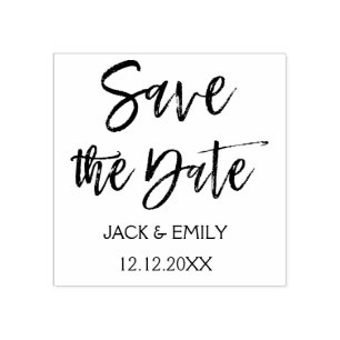 Sello De Caucho Elegante Script Wedding Save the Date