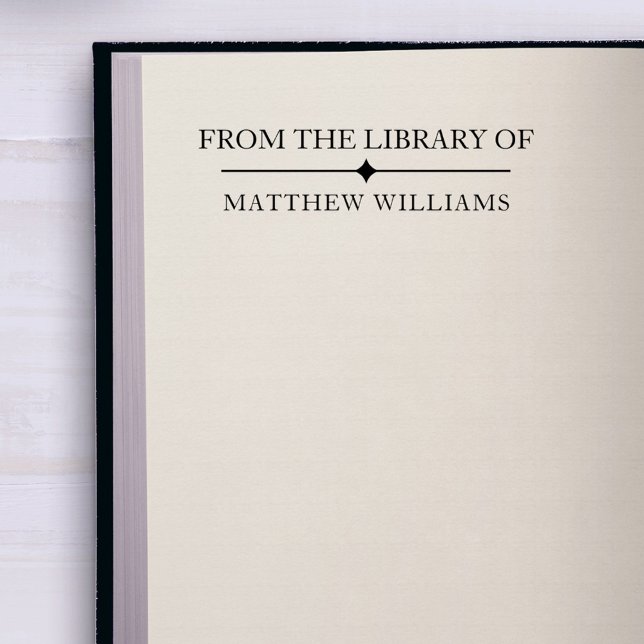 Sello De Caucho Elegante Simple De La Biblioteca De Nombre Persona (Subido por el creador)