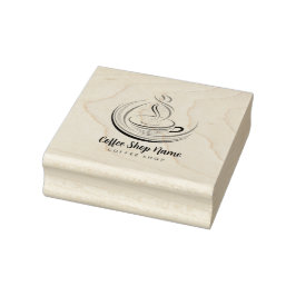 Sello De Caucho Elegante tienda de logotipo de negocios de café ca