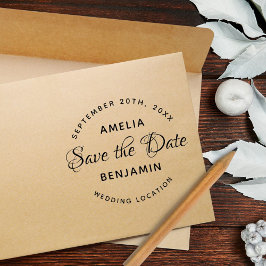 Sello De Caucho Elegante tipografía Matrimonio personalizado Guard