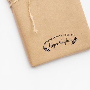 Sello De Caucho Elegante y personalizado hecho a mano con amor por