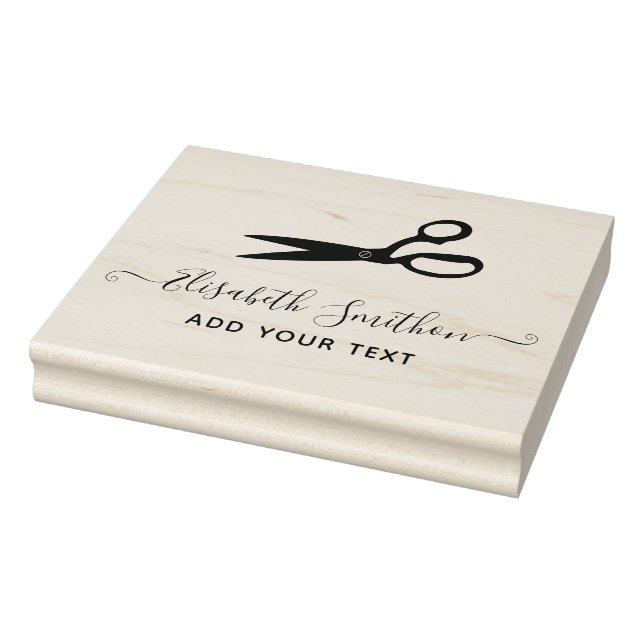 Sello De Caucho Elegantes tijeras Hairdresser Stationery personal (Sello)