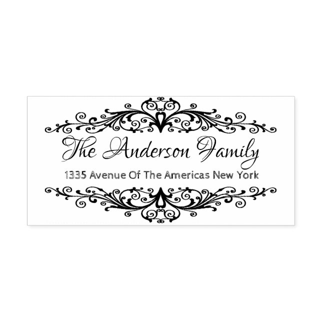 Sello De Caucho Elementos elegantes y florecientes (Impresión)