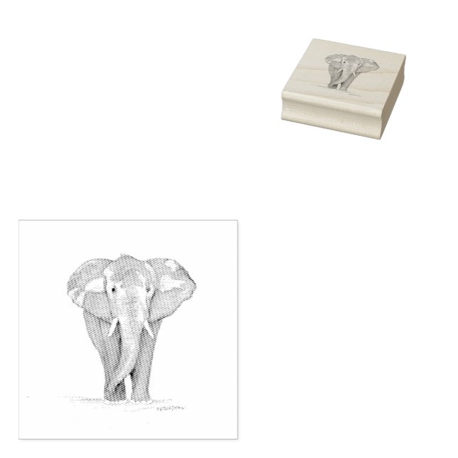 Sello De Caucho elephant rubber stamp (Sellado)