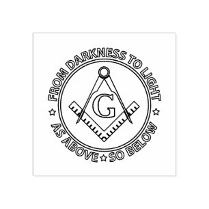 Sello De Caucho emblema de la francmasonería