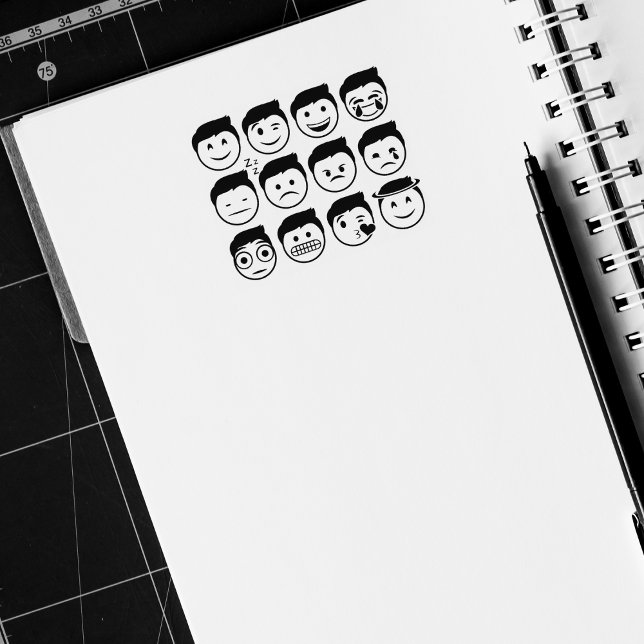 Sello De Caucho Emojis divertidas de humor de hombre (Subido por el creador)