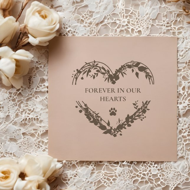 Sello De Caucho Emotive Wildflowers Heart Memorial Paw Condolence  (Emotive Wildflowers Heart Memorial Paw Condolence Rubber Stamp.)