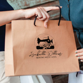 Sello De Caucho Empresa de coser personalizado, grande