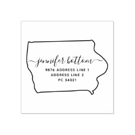 Sello De Caucho Empresa de direcciones de devolución de Iowa