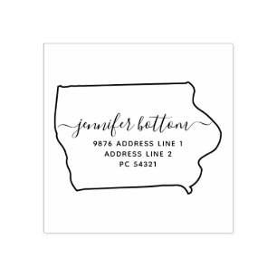 Sello De Caucho Empresa de direcciones de devolución de Iowa