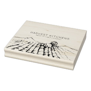 Sello De Caucho Empresario De La Granja A La Mesa Restauración Emp