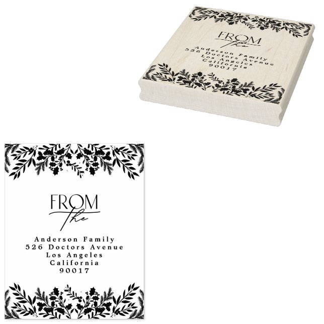 Sello De Caucho Encantador Navidad Clásico Elegante (Sellado)