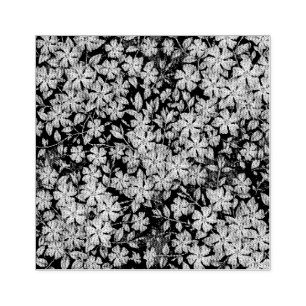 Sello De Caucho Encantadoras Flores de Vinca Dispersas Azul Profun