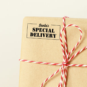Sello De Caucho Entrega especial de Santa Claus