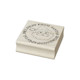 Sello De Caucho Entrega Especial Del Taller Santas